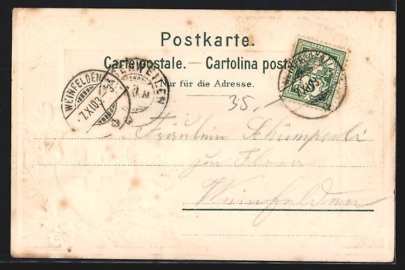 Cartoline postali: Passepartout-Lithographie Basel, Marktpl – Usato da Berlin venduto da bartko-reher 1