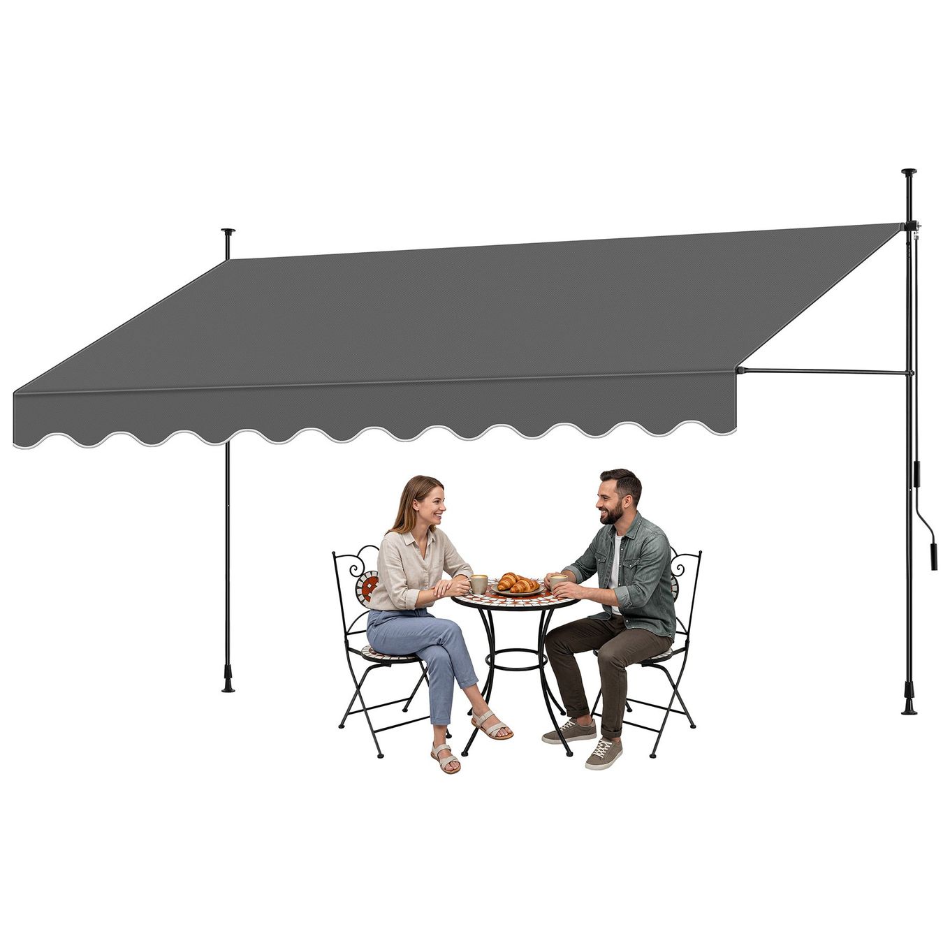 Tende da sole: Klemmmarkise 400x180cm schwarzgrau – Nuovo (secondo la descrizione) da Murten venduto da Roland.Kemmer.AG 1