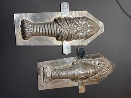 Antique ancien Moule chocolat homard langouste 24cm