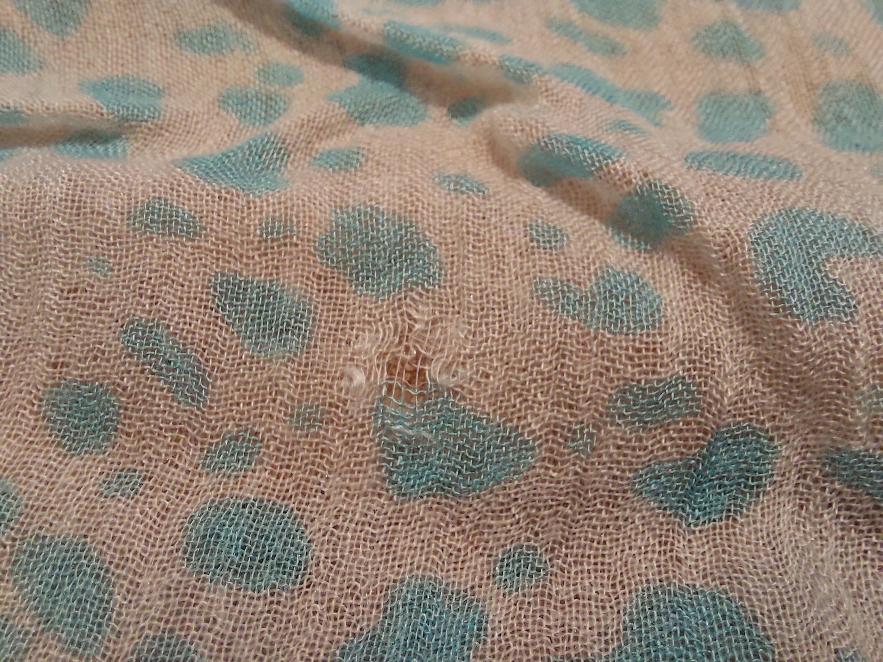 Massimo Dutti Foulard & Sciarpe: Massimo Dutti Schal Tuch hellblau-türkis/weiss – Usato da Brunnen venduto da Livianda 2