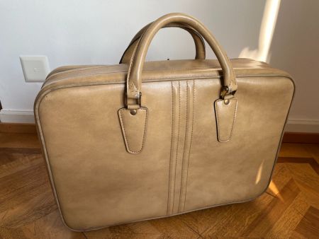 🧳 Valise Vintage Cuir Veau Italie Années 1960 Luxe ✨