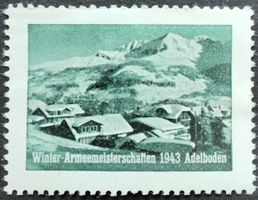 Soldatenmarke 2.WK, Adelboden, deu, weiss, Wi AM 47