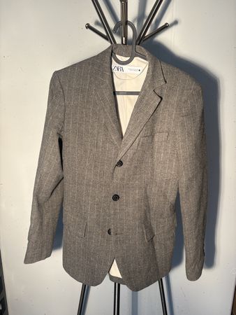 Zara Blazer gestreift grau Grösse XS