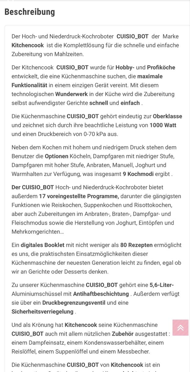 Elettrodomestici da cucina: Küchengerät cuisio Bot – Usato da Zollikerberg venduto da Fina2022 3