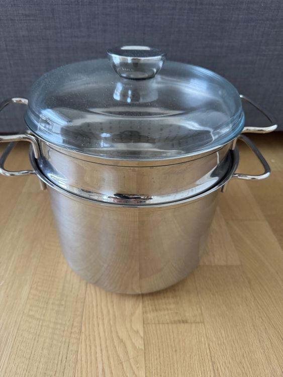 HaWare Edelstahl Kochtopf 20cm - Mit Praktischem Glasdeckel