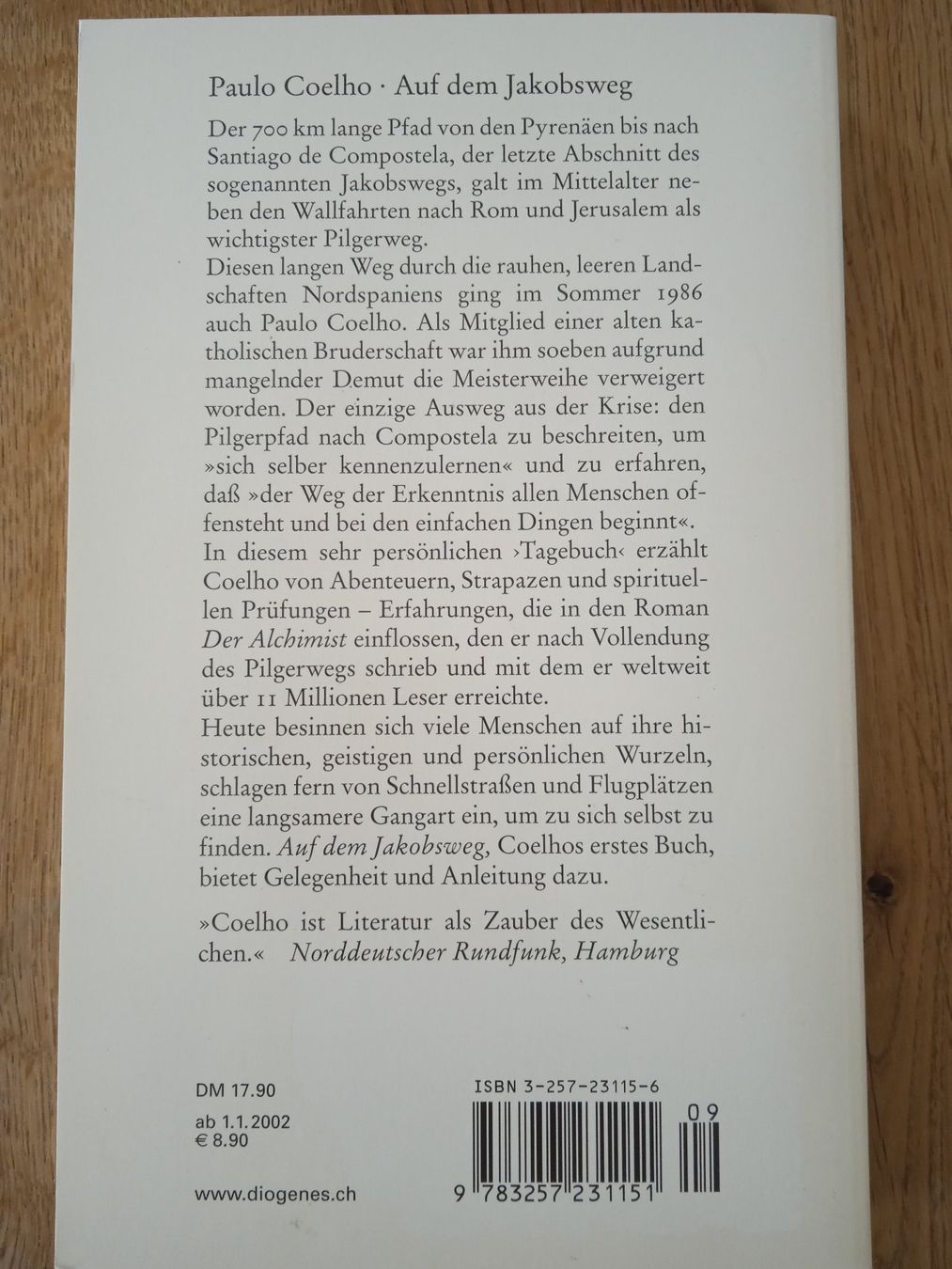 Bücher: Paulo Coelho Auf dem Jakobsweg – Gebraucht aus Rothrist von MaSa82 1