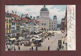 BERN - Markt - Parlamentsgebäude - 1905 Feldpost