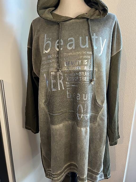 Maglioni & Felpe: Pullover Hoodie Kleid in Khakigrün Grösse L – Usato da Urdorf venduto da Marybyii 3