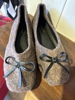 Damen Ballerinas Tannier braun Filzoptik Grösse 38 neu