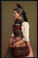 Schaffhausen, Hallauermädchen in Tracht