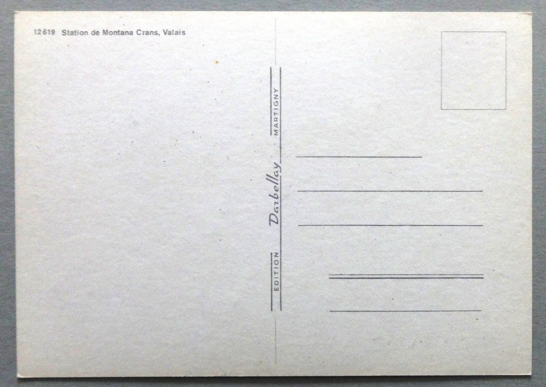 Cartoline postali: Station de Montana Crans – Usato da Fétigny venduto da Billy2miny 1