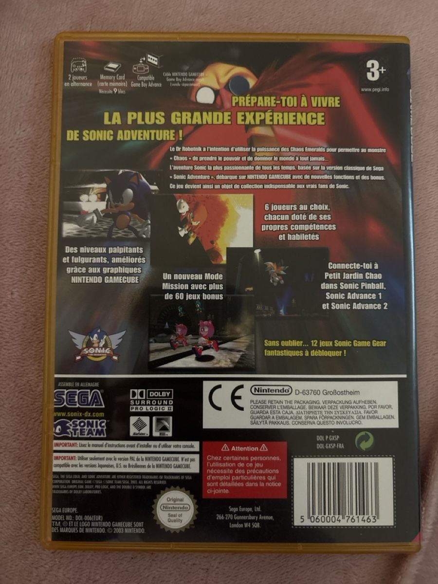 Nintendo Giochi: Sonic Adventure DX Director's Cut, Nintendo Gamecube – Nuovo (secondo la descrizione) da Lausanne venduto da sio_7ckb 1