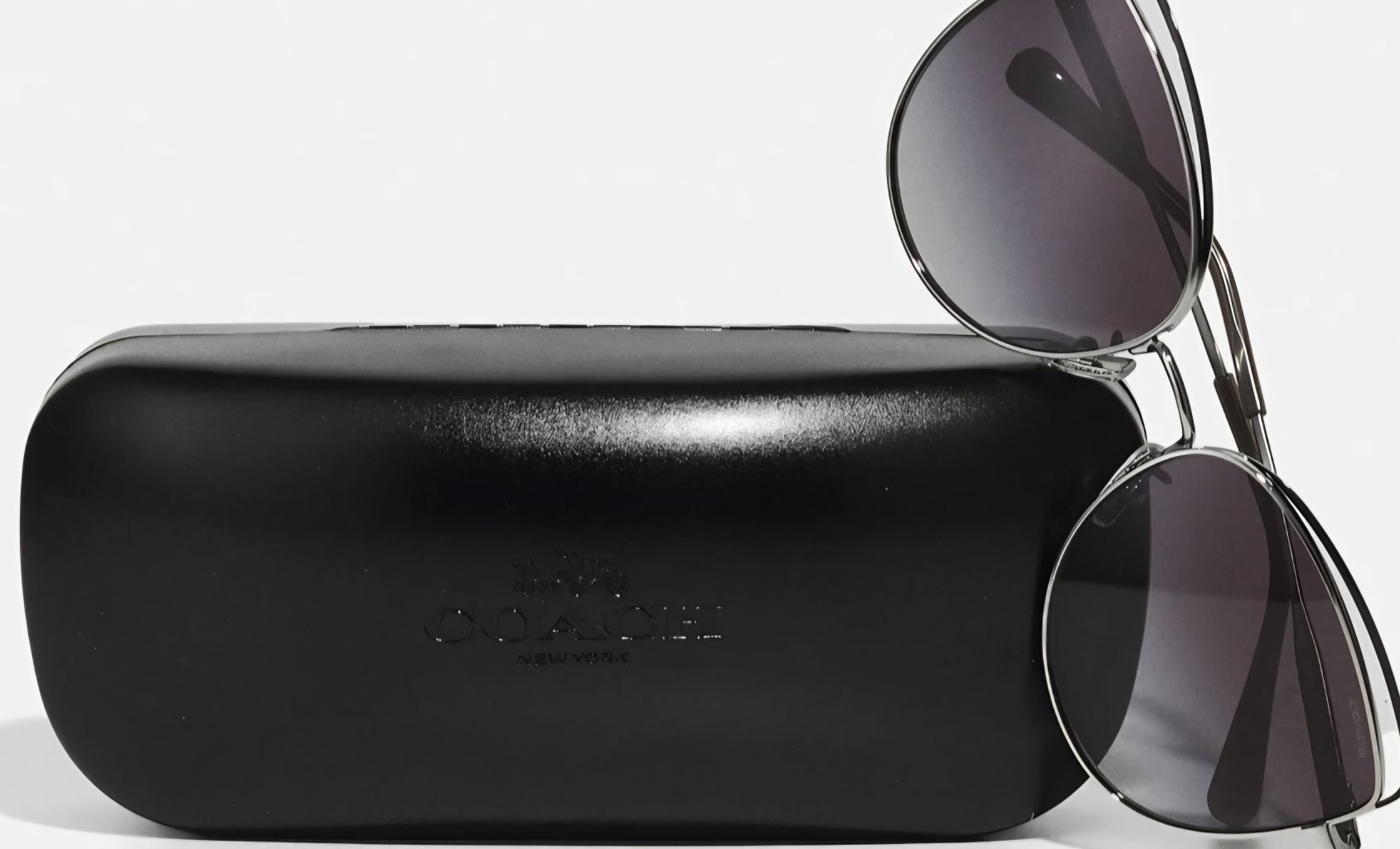 Coach Occhiali & Lenti: Coach Sonnenbrille - shiny silver /black/ grey – Nuovo e nell'imballaggio originale da Zürich venduto da ForeverLee 1