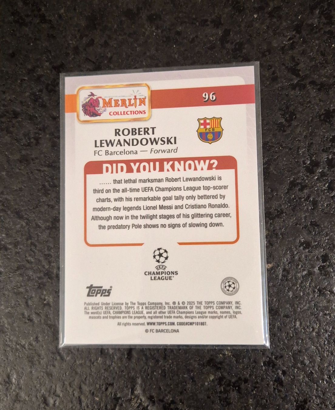 Topps Carte collezionabili: Robert Lewandowski /125 - Barcelona - Topps – Nuovo (secondo la descrizione) da Burg AG venduto da Danoe 1