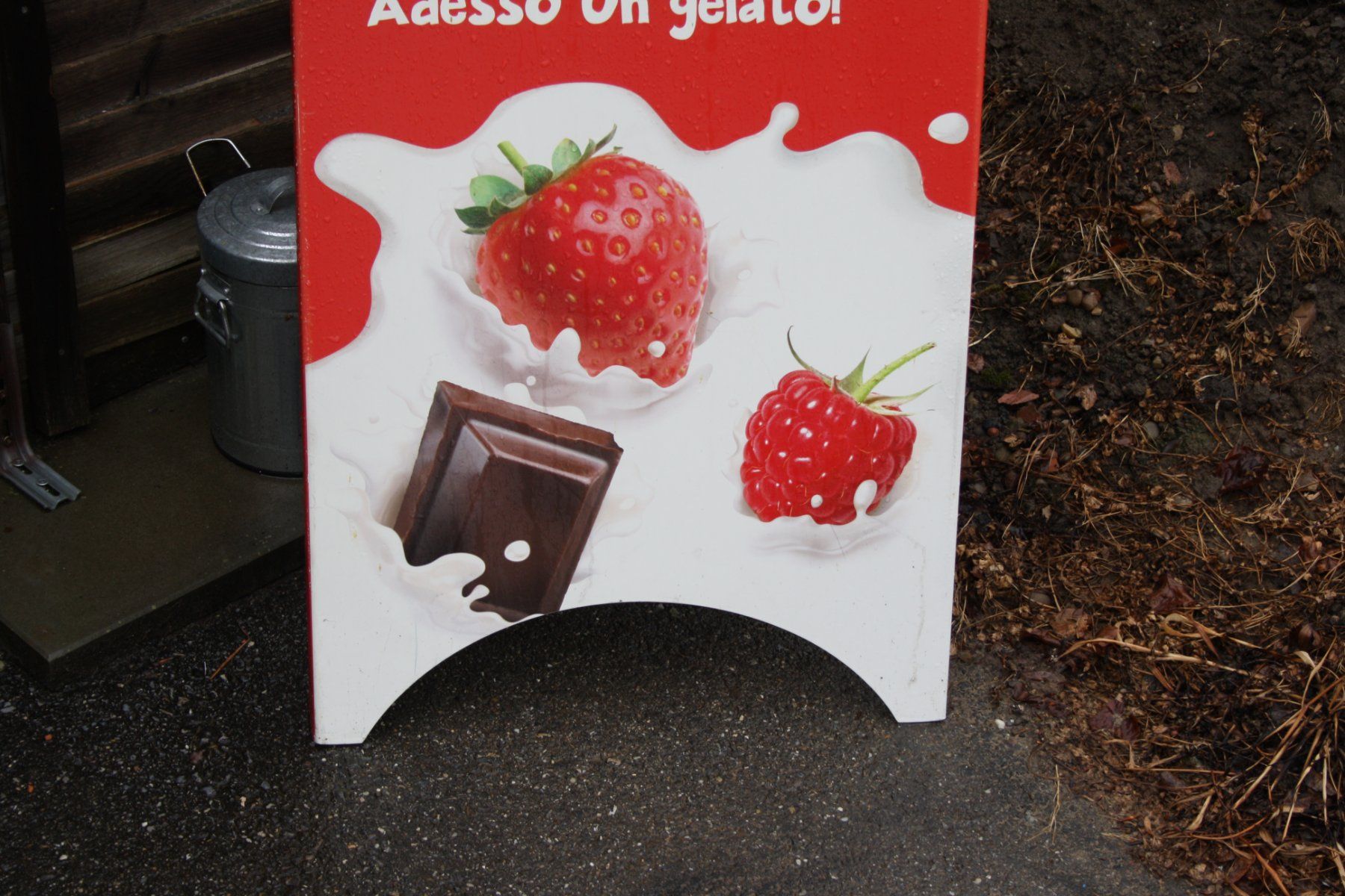 Insegne: LUSSO GLACE VINTAGE WERBUNG SCHILD MIT TAFEL – Usato da Wauwil venduto da Pneuedy 9