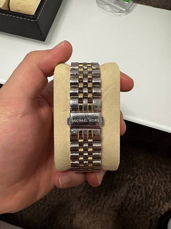 Michael Kors Orologi: Michael Kors Chronograph Silber/Gold – Usato da Kriens venduto da Fraxons 2