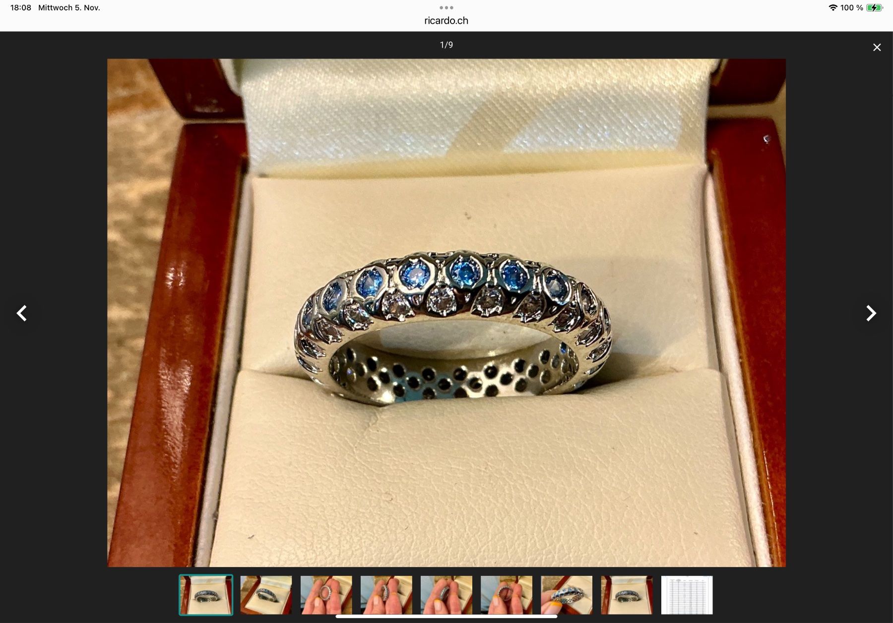 Anelli: Memorie  Ring 925 mit Zyrkonien gr 59 – Nuovo (secondo la descrizione) da Langnau am Albis venduto da Judithsebi