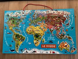 JANOD Pulzze carte de monde magnétique 91pcs