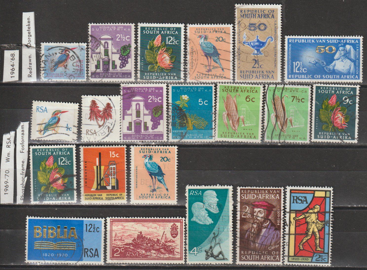Tutti i francobolli: Afrique du Sud 1964-1970 – Usato da Crans-Montana venduto da kira56 1