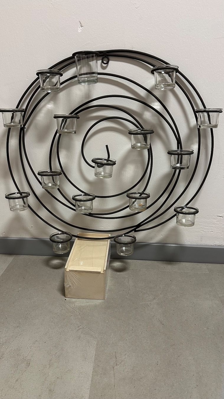 Portacandele: Kerzenhalter Wanddeko Metall/Glas – Usato da Schönenbuch venduto da marisli80 1