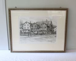 Lithographie Alt-Albisrieden um 1700 signiert Nr. 150/150