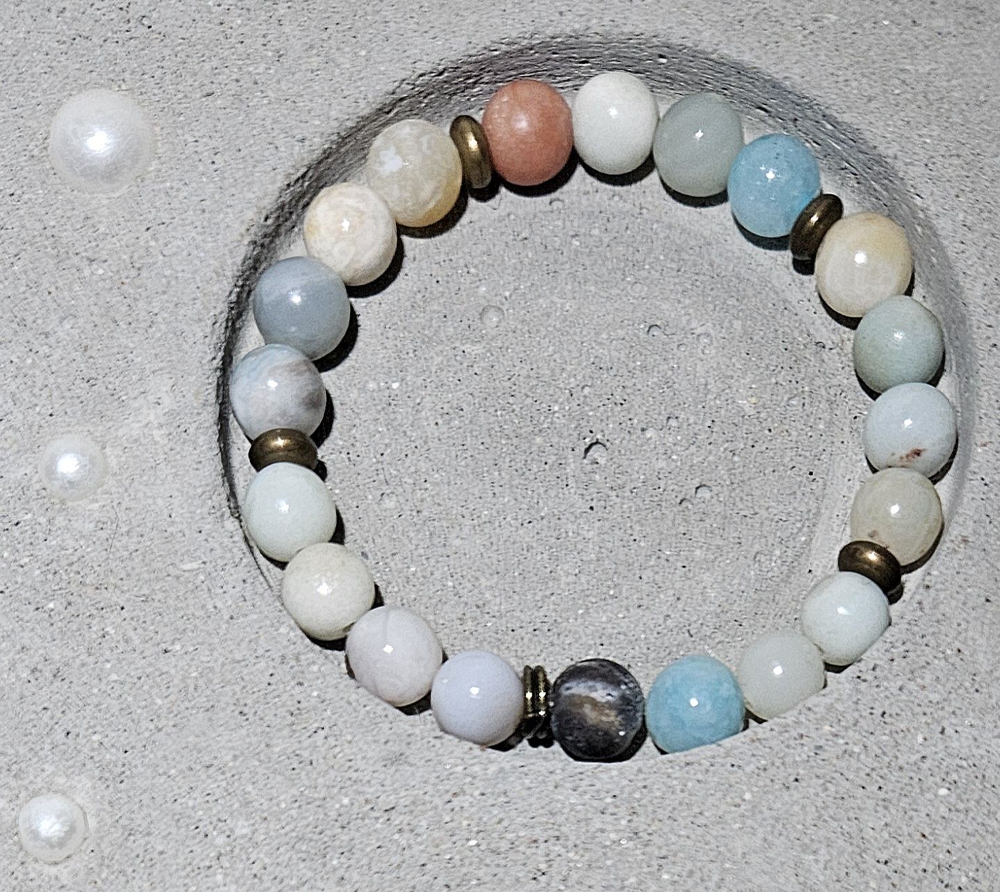 Bracciali & Braccialetti: Amazonit-Mix Armk. - Spendenaktion – Nuovo (secondo la descrizione) da Unterkulm venduto da Nachtigall 3