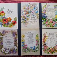 6 alte poetische Ansichtskarten (ungelaufen)
