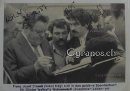 Günter Wallraff (1942) Schriftsteller - Autogramm