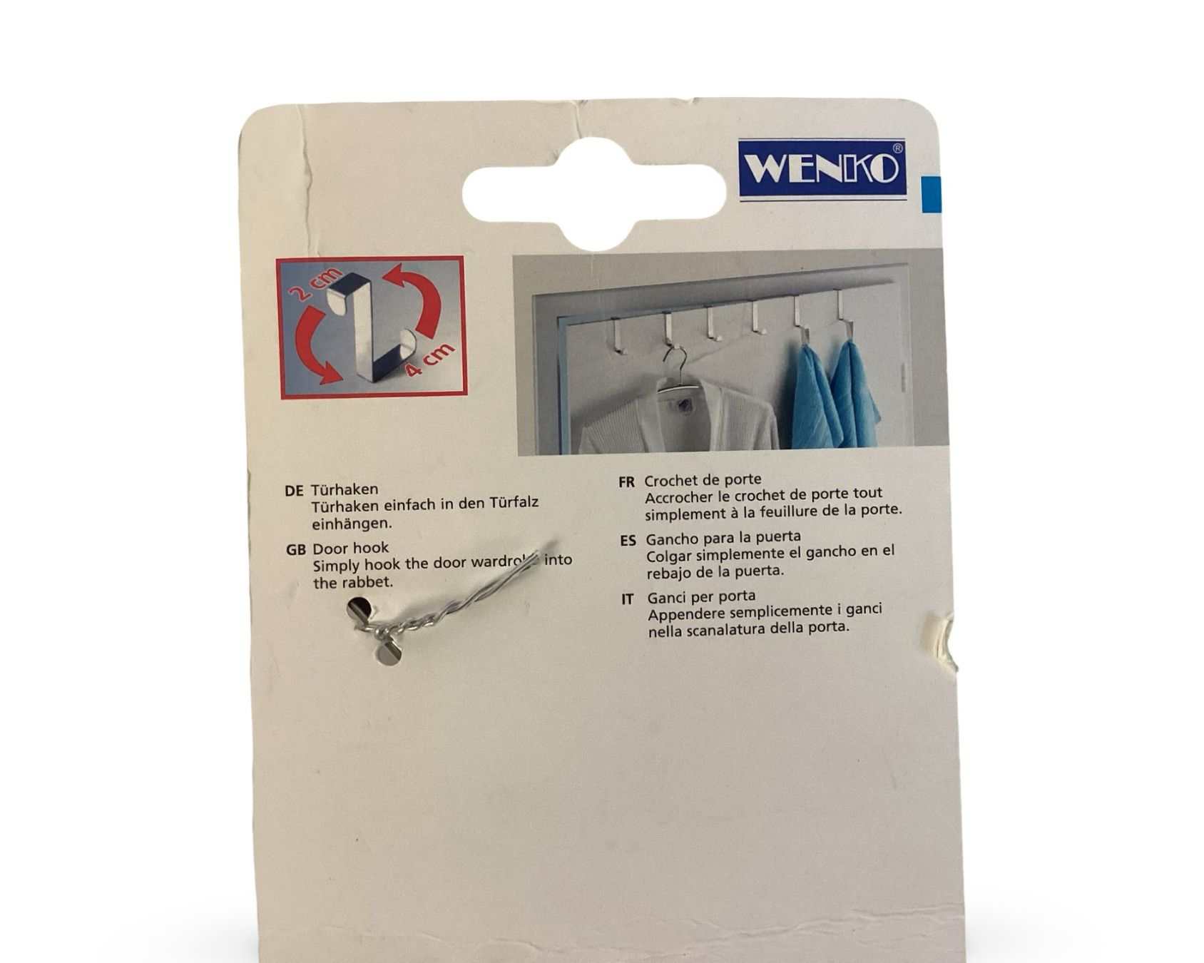 Ferramenta: WENKO Universal Türhaken 6er-Set – Nuovo (secondo la descrizione) da Zürich venduto da Restwert_Zuerich 2