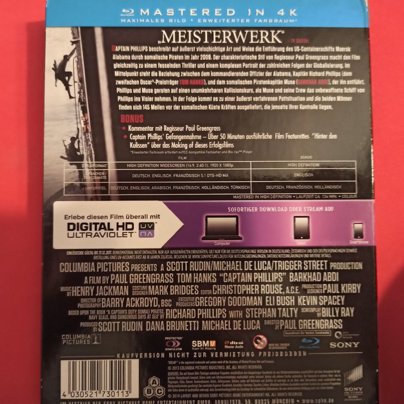 Tutti i DVDs: Captain Phillips [Blu-ray] – Usato da Dübendorf venduto da kb86_MOVIE 1