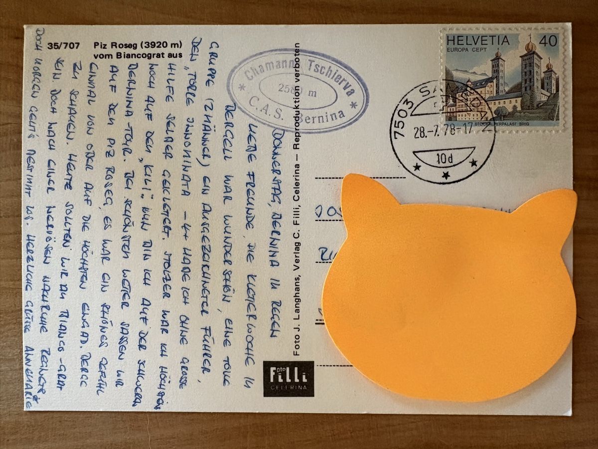 Cartoline postali: AK von Piz Roseg – Usato da Rümlang venduto da Kartenpost1 1