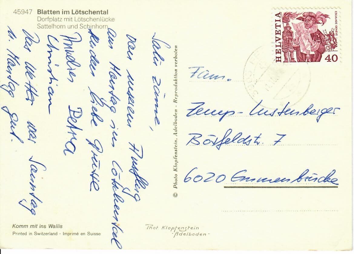 Cartes postales: Blatten im Lötschental – D'occasion à Hochdorf par Ziegel-16 1