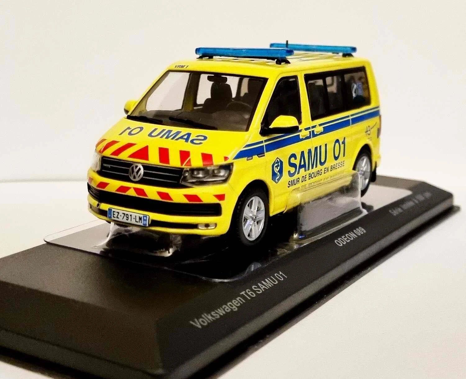 Volkswagen Modellautos: 1:43 Volkswagen T6 SAMU 01, yellow Odeon O089 – Gebraucht aus Rothenburg von Autoliterature