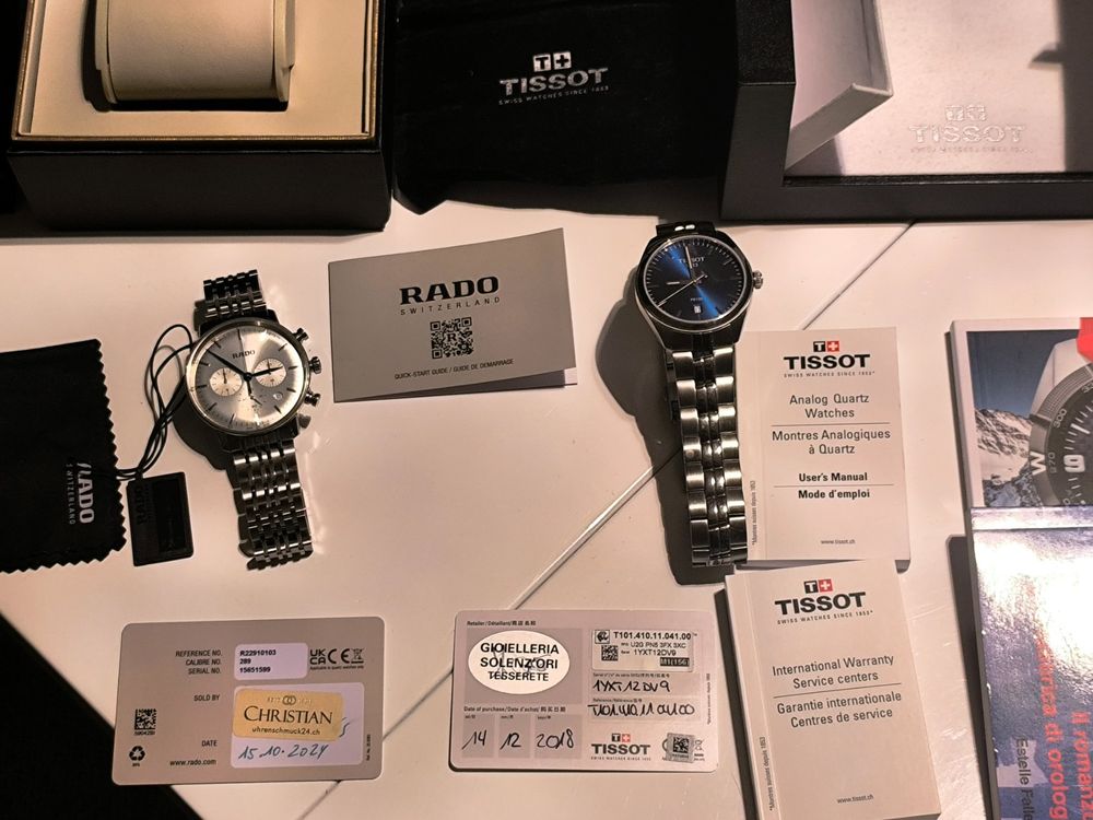 RADO Coupole Classic XL NTC Chronograph und Tissot PRC 100 2
