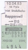 Billette Zürich Stadelhofen - Rapperswil