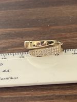 Très Jolie bague 54 sertie pierres zircons solide neuv