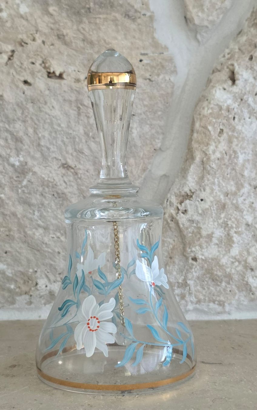 Tutte le decorazioni: Glasglocke mit Blumenmuster und Goldrand – Usato da Rheinsulz venduto da Dred 1