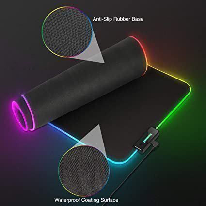 Tappetini per mouse: RGB Gaming Mauspad LED Mousepad Maus Mat – Nuovo (secondo la descrizione) da Thun venduto da nuonuo 3
