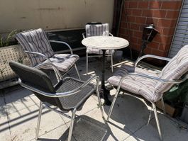 Set Bistro-/Gartenstühle Aluminium, dunkelgrau