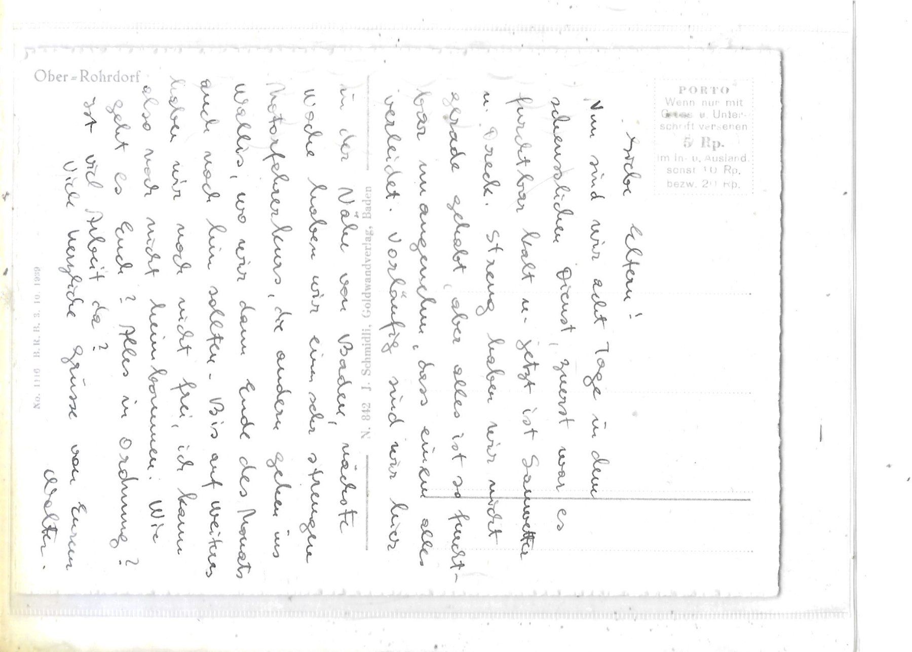 Cartoline postali: AG Oberrohrdorf – Usato da Schocherswil venduto da Wilare 1
