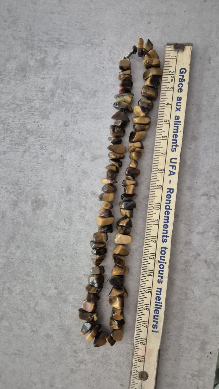 Catenine: Kette Tigerauge Steine 45cm. – Usato da Kriens venduto da M.86 1
