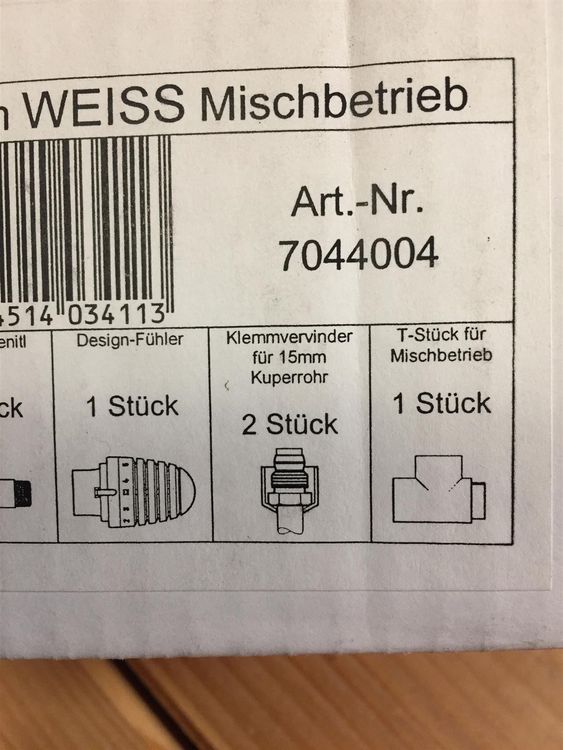 Thermostat-Set Eckform 1/2" weiss-408 4