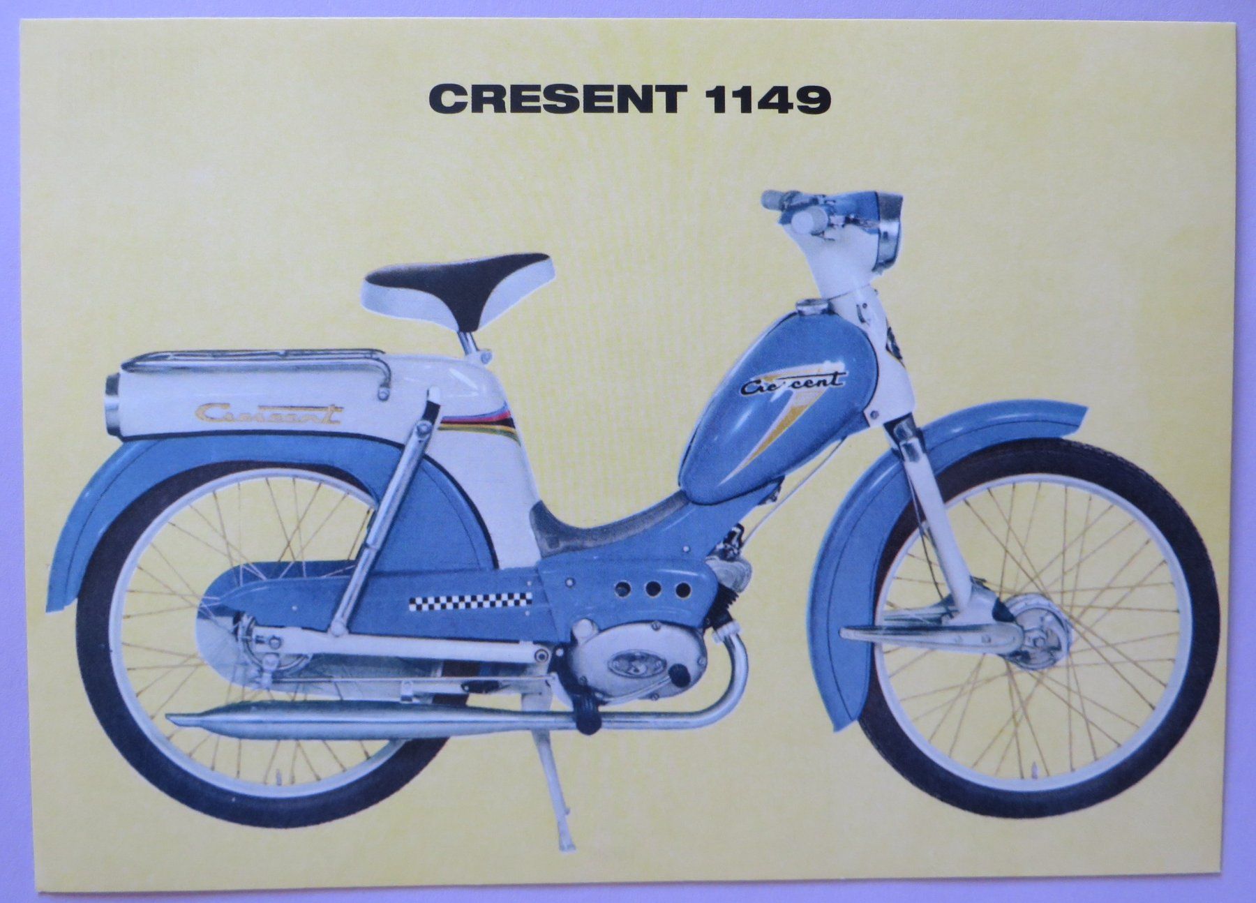 Cartoline postali: Grosse Postkarte CRESENT Moped Werbung Oldtimer 21x15cm – Usato da Neuhausen am Rheinfall venduto da Arielle55