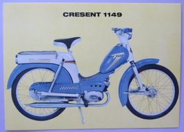 Grosse Postkarte CRESENT Moped Werbung Oldtimer 21x15cm