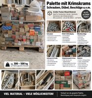 Handwerkermaterial Palette Schrauben Beschläge gemischt