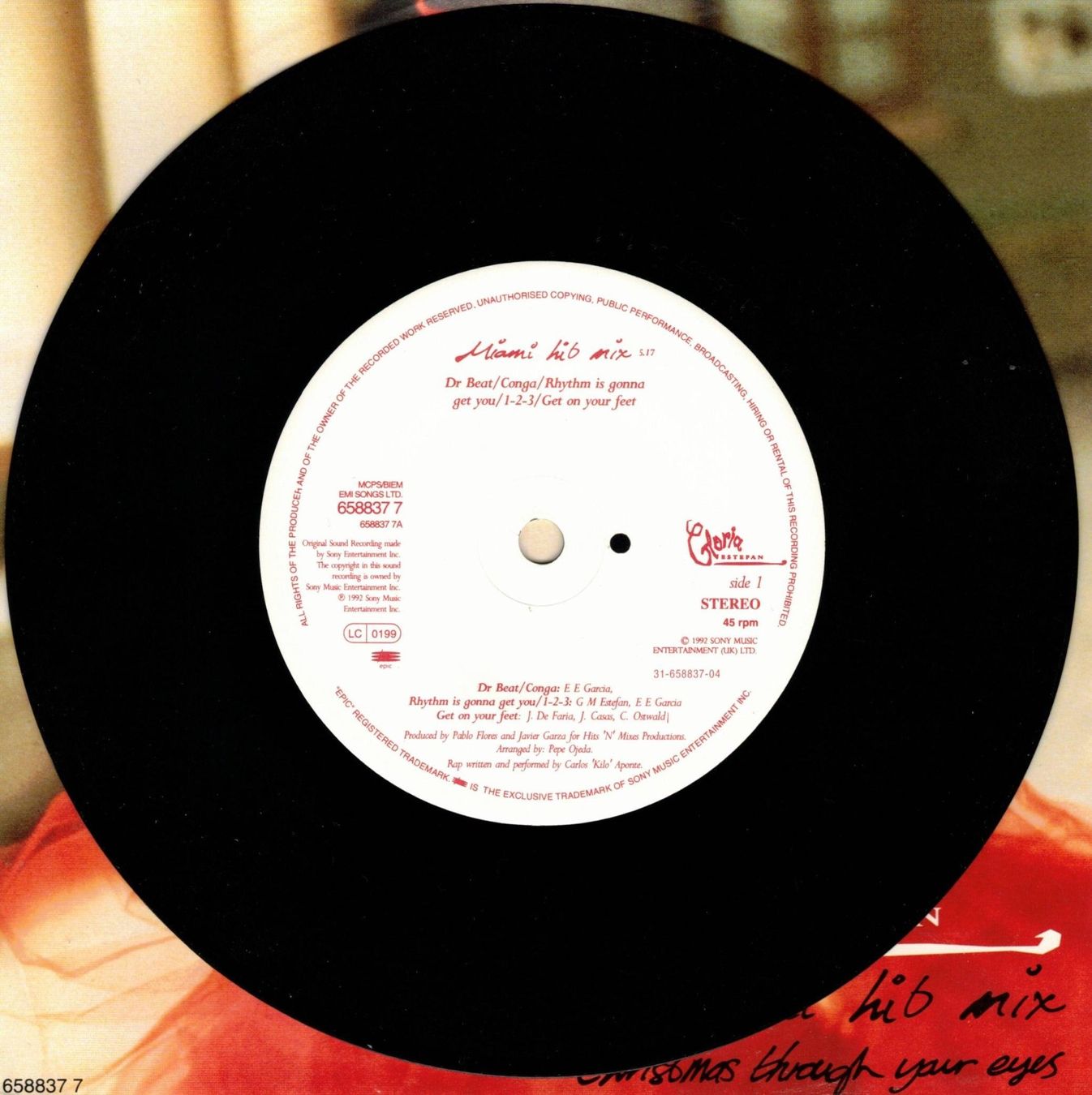 Vinyles: Single7  Gloria Estefan -- Miami hit mix – D'occasion à Rheinau par asteng