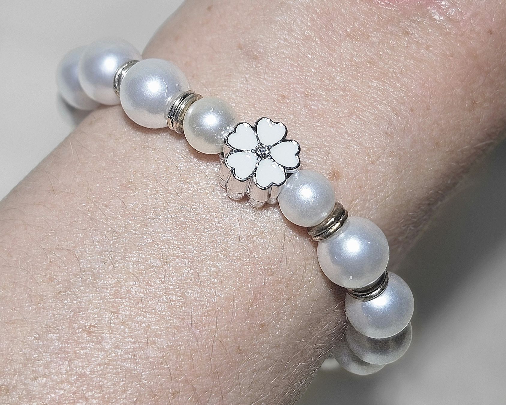 Bracciali & Braccialetti: Kunstperlen-Blumen Armk. - Spendenaktion – Nuovo (secondo la descrizione) da Unterkulm venduto da Nachtigall 3