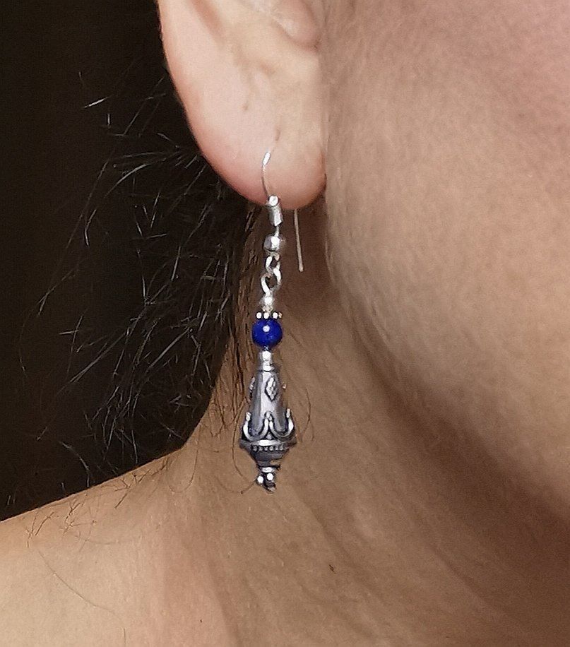 Orecchini pendenti & Orecchini a lobo: Boucles d'oreilles Argent 925 Lapis-lazuli – Nuovo e nell'imballaggio originale da Veyrier venduto da Leilazizou