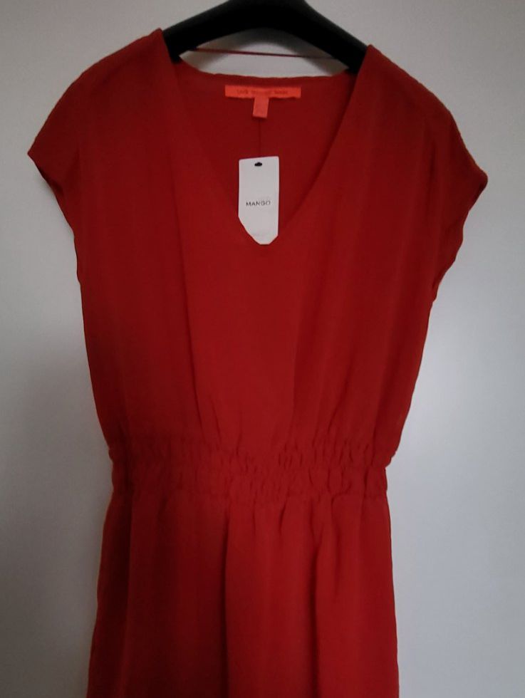 Mango Vestiti: Robe rouge/orange Mango neuve – Nuovo e nell'imballaggio originale da Granges-Paccot venduto da Cecile76