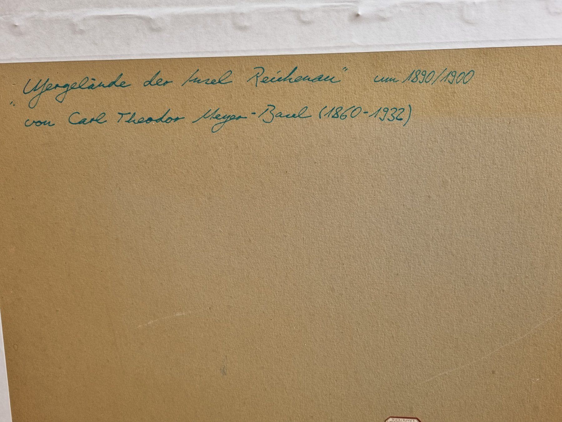 Gemälde: Carl Theodor Meyer: Insel Reichenau Bodensee origin. Gemälde – Gebraucht aus Basel von Roberto002 5